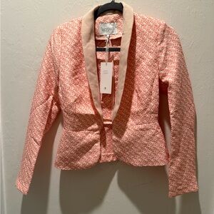 Women's Small - Lucy Paris/ Elegant Pink & Cream Blazer - NWT